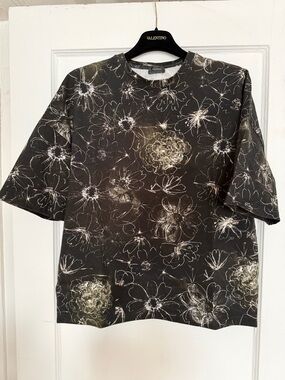 Jil Sander Black and White Branded Tee